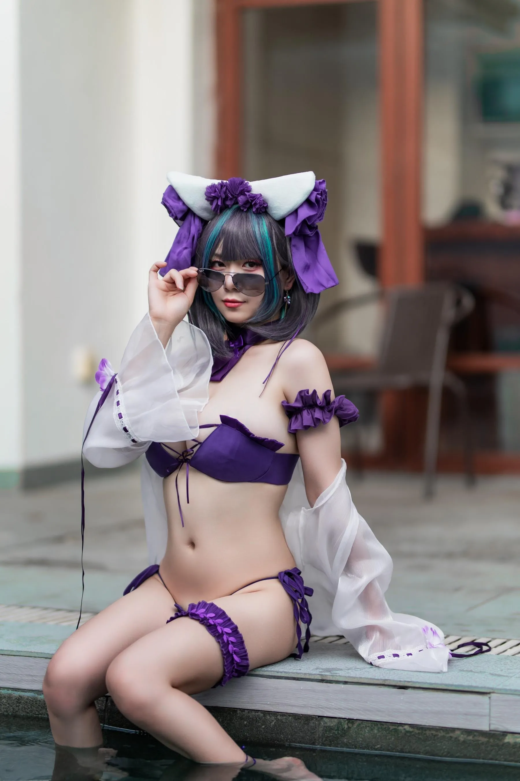 末夜787 – NO.14 舰长 柴郡泳装 [32P]插图1